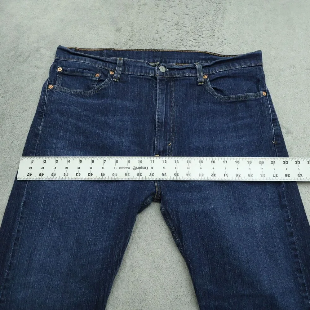 Levi's Jeans Mens 38x29 Blue 505 Straight Regular Fit Denim Dark Wash